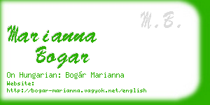 marianna bogar business card